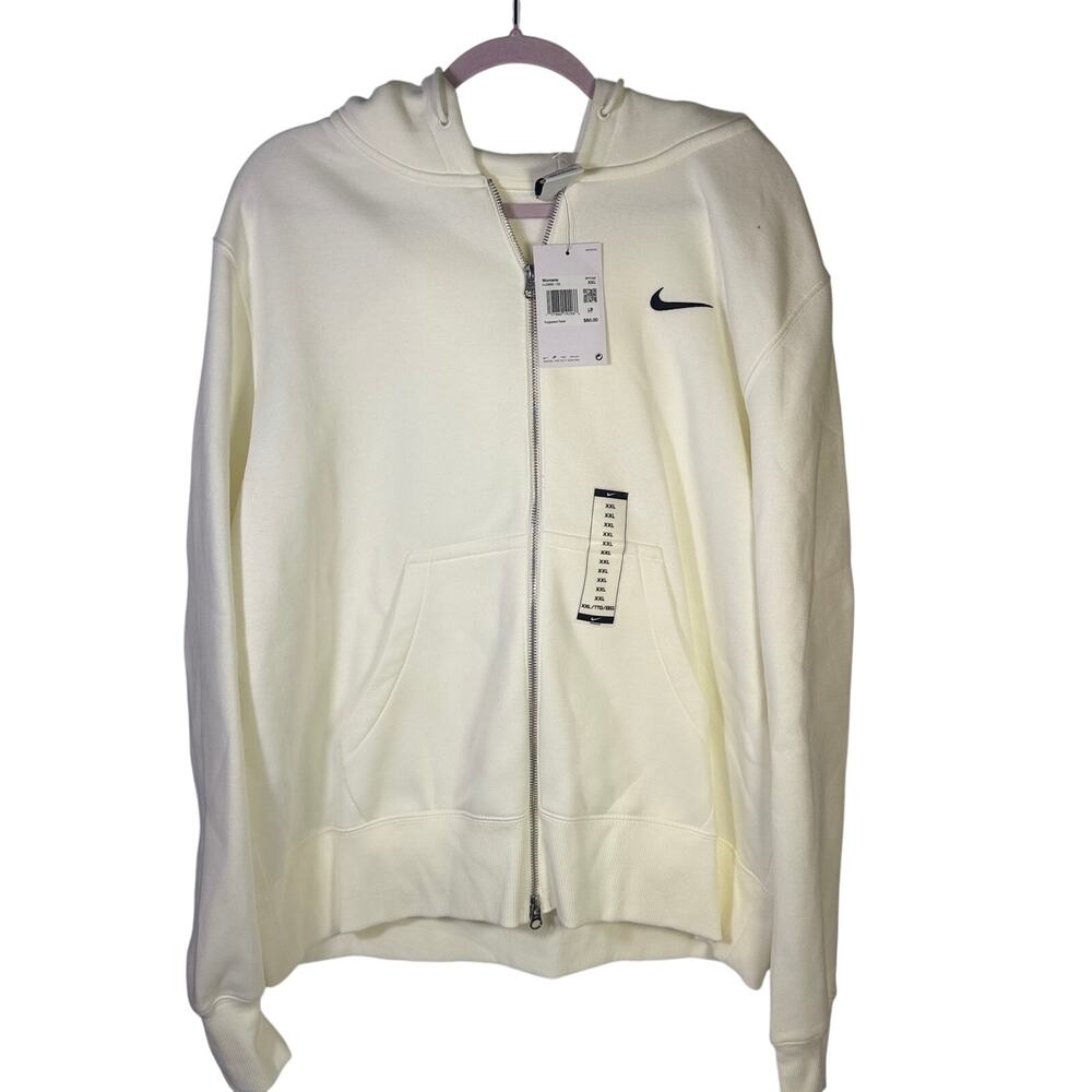 Nike Sportswear Phoenix Fleece Women’s Full-Zip Hoodie Sail XXL NWT
